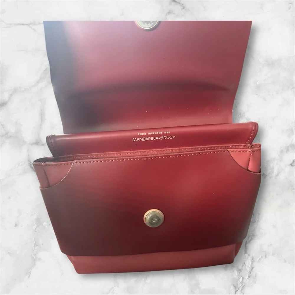 Mandarin Duck Vintage Leather Clutch Bag EUC - Picture 3 of 4